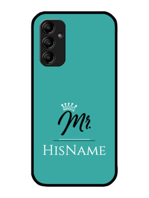 Custom Galaxy M14 5G Custom Metal Phone Case - Mr With Name Design