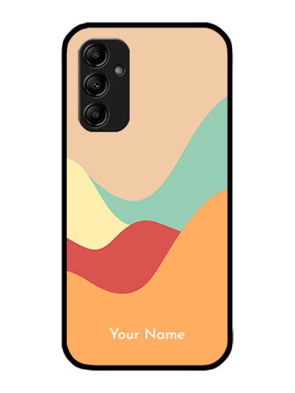 Custom Galaxy M14 5G Custom Metal Phone Case - Ocean Waves Multi - Colour Design