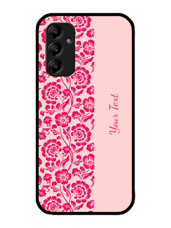 Custom Galaxy M14 5G Custom Metal Phone Case - Attractive Floral Pattern Design