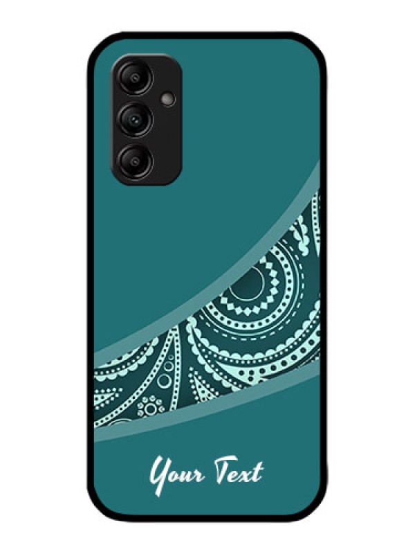Custom Galaxy M14 5G Custom Metal Phone Case - Semi Visible Floral Design