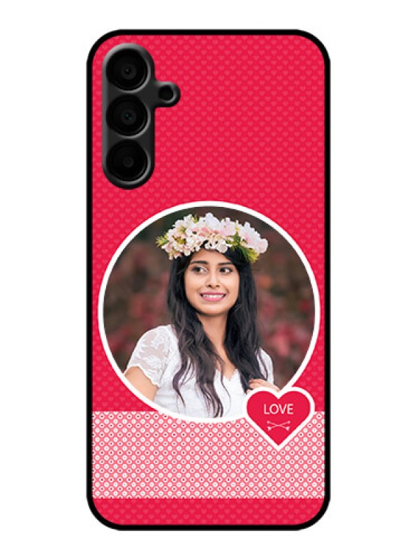 Custom Galaxy M15 5G Custom Metal Phone Case - Pink Color Pattern Design