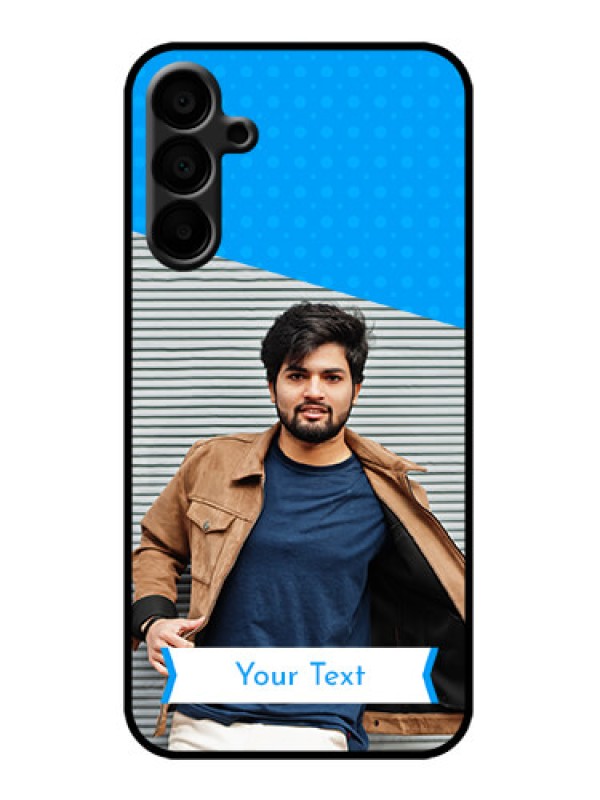 Custom Galaxy M15 5G Custom Metal Phone Case - Simple Blue Color Design