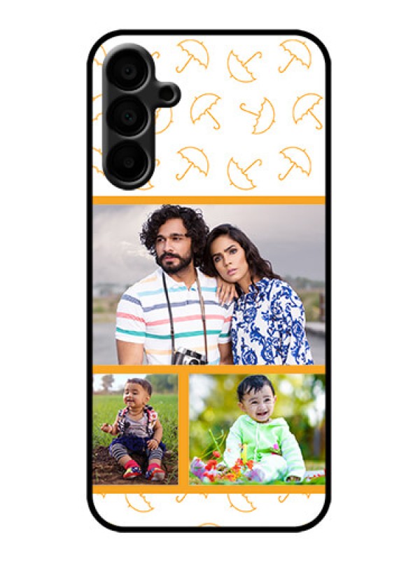 Custom Galaxy M15 5G Custom Metal Phone Case - Yellow Pattern Design