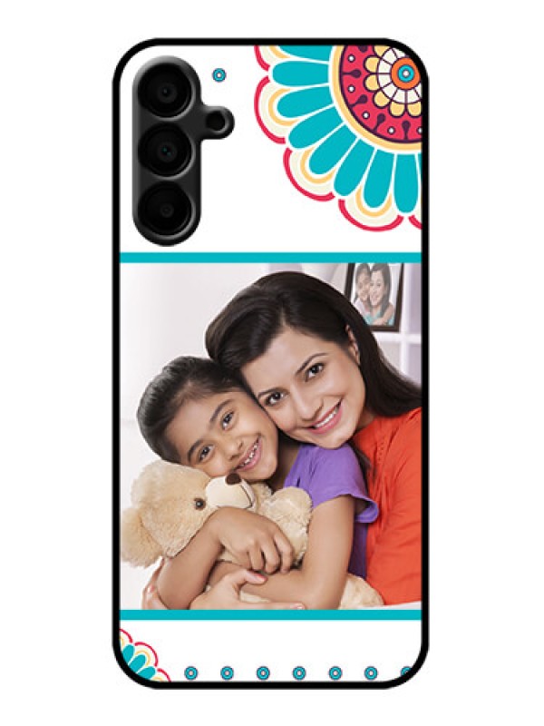 Custom Galaxy M15 5G Custom Metal Phone Case - Flower Design