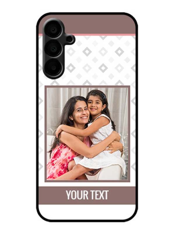 Custom Galaxy M15 5G Custom Metal Phone Case - Simple Diamond Design