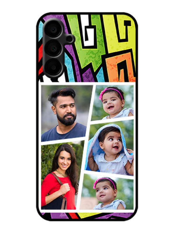 Custom Galaxy M15 5G Custom Metal Phone Case - Graffiti Pattern Design