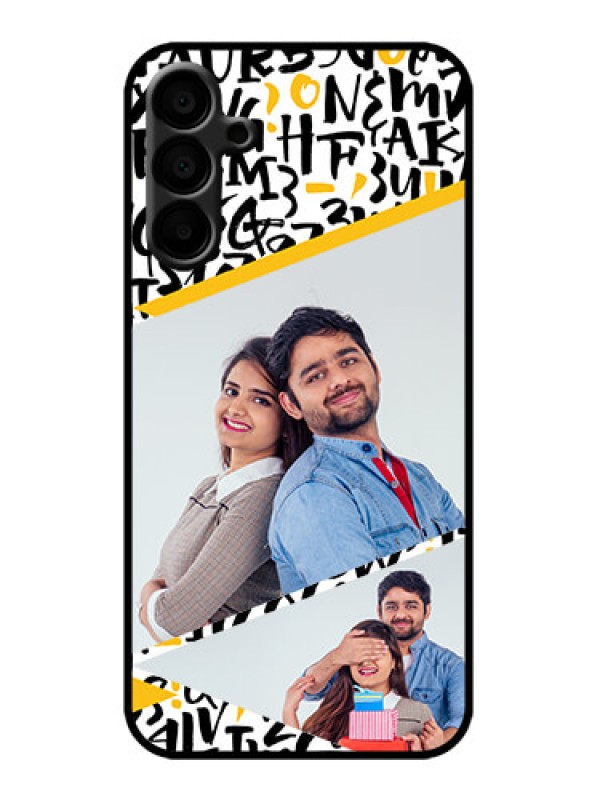 Custom Galaxy M15 5G Custom Metal Phone Case - Letters Pattern Design