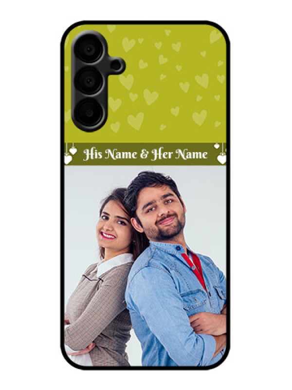 Custom Galaxy M15 5G Custom Metal Phone Case - You and Me Heart Design