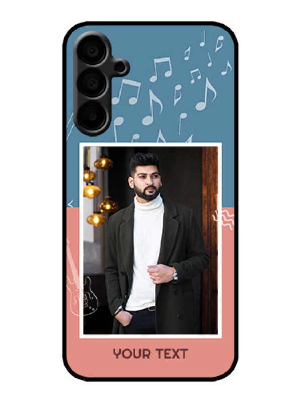 Custom Galaxy M15 5G Custom Metal Phone Case - With Color Musical Note Design