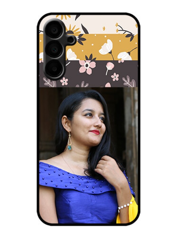 Custom Galaxy M15 5G Custom Metal Phone Case - Stylish Floral Design