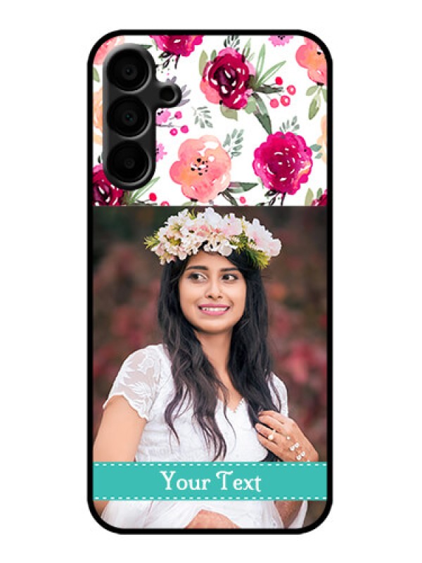 Custom Galaxy M15 5G Custom Metal Phone Case - Water Colors Floral Design