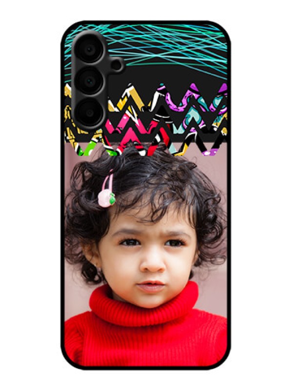 Custom Galaxy M15 5G Custom Metal Phone Case - Neon Abstract Design