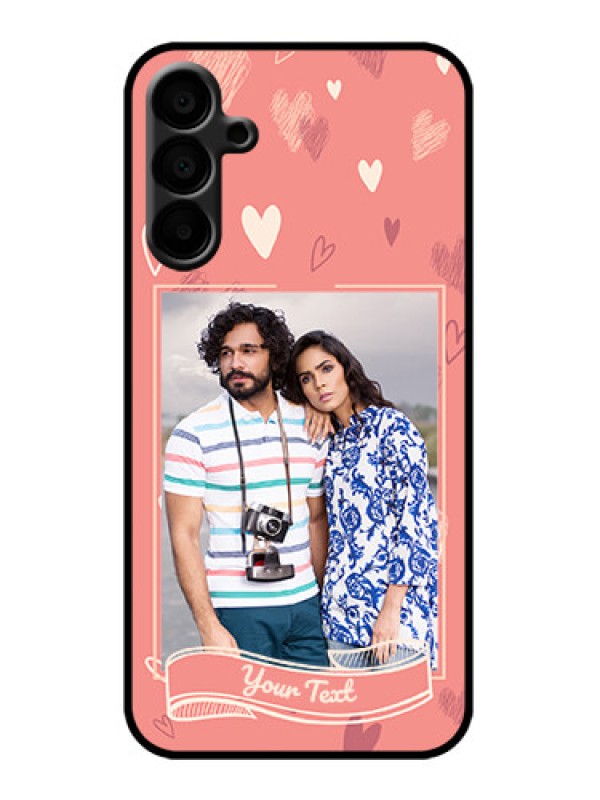 Custom Galaxy M15 5G Custom Metal Phone Case - Love Doodle Art Design