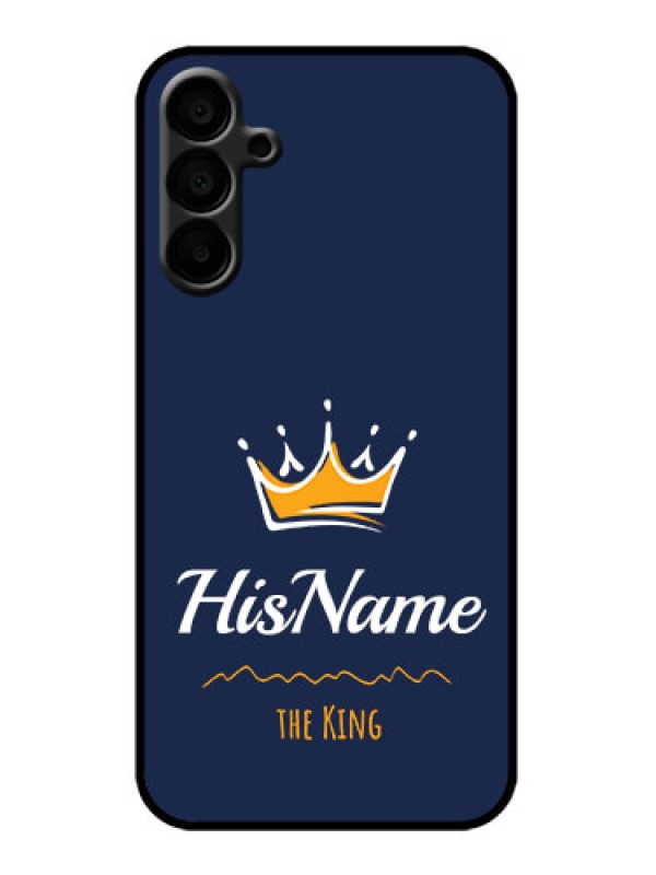 Custom Galaxy M15 5G Custom Metal Phone Case - King With Name Design
