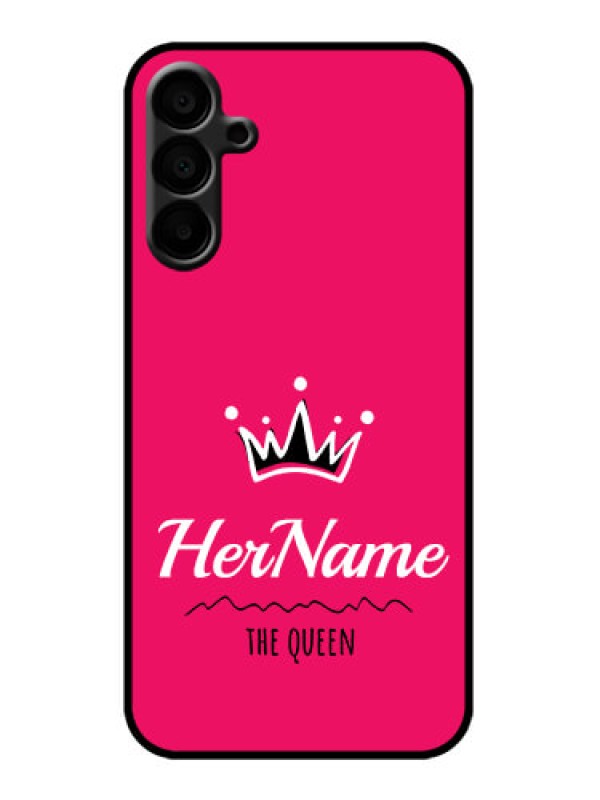Custom Galaxy M15 5G Custom Metal Phone Case - Queen With Name Design