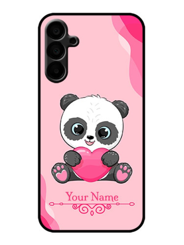 Custom Galaxy M15 5G Custom Metal Phone Case - Cute Panda Design