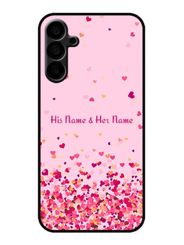 Custom Galaxy M15 5G Custom Metal Phone Case - Floating Hearts Design