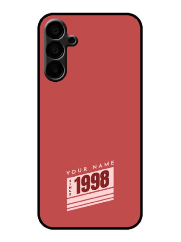 Custom Galaxy M15 5G Custom Metal Phone Case - Red Custom Year Of Birth Design