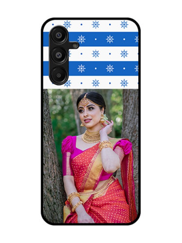 Custom Galaxy M16 5G Custom Metal Phone Case - Snow Pattern Design