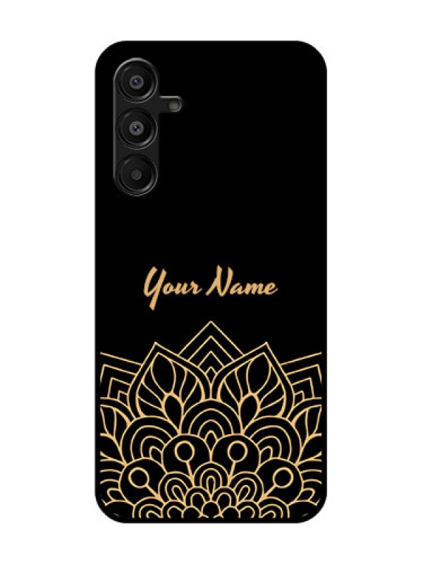 Custom Galaxy M16 5G Custom Metal Phone Case - Golden Mandala Design