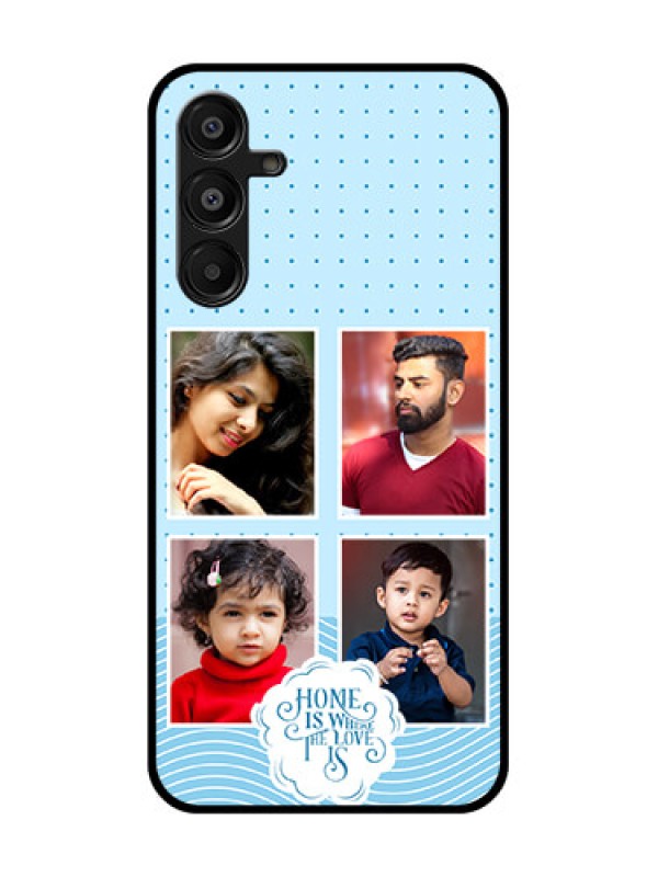 Custom Galaxy M16 5G Custom Metal Phone Case - Cute Love Quote With 4 Pic Upload Design