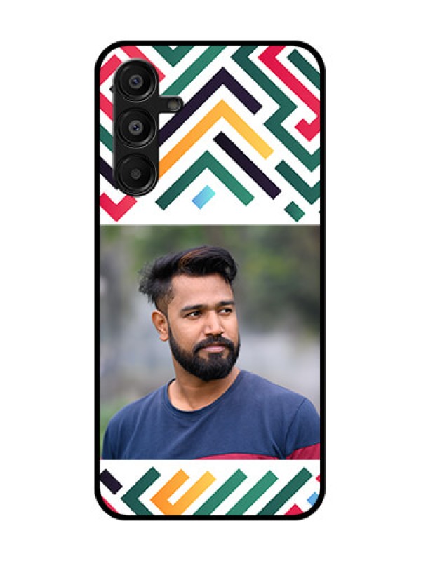 Custom Galaxy M16 5G Custom Metal Phone Case - Colorful Maze Pattern Design