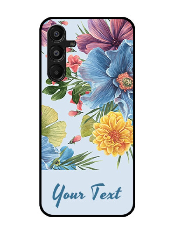 Custom Galaxy M16 5G Custom Metal Phone Case - Stunning Watercolored Flowers Painting Design