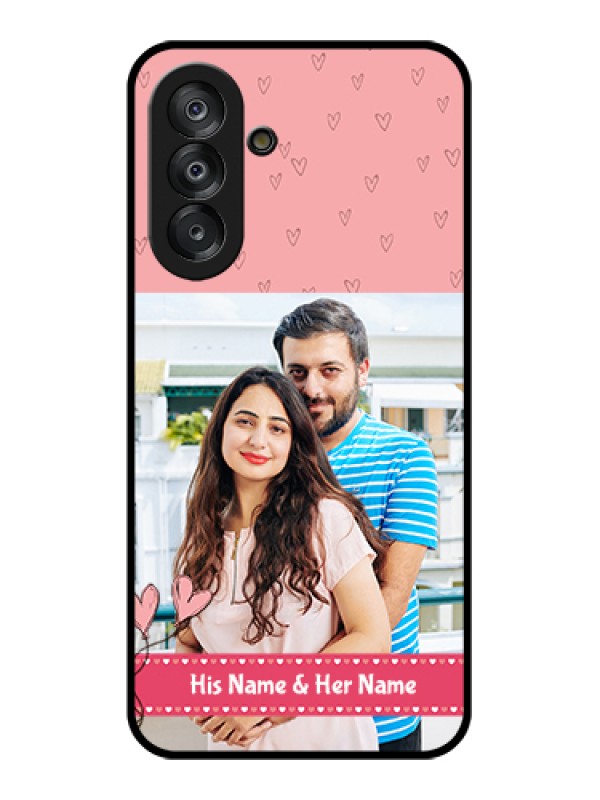 Custom Samsung Galaxy M17 5G Custom Metal Phone Case - Love Design Peach Color