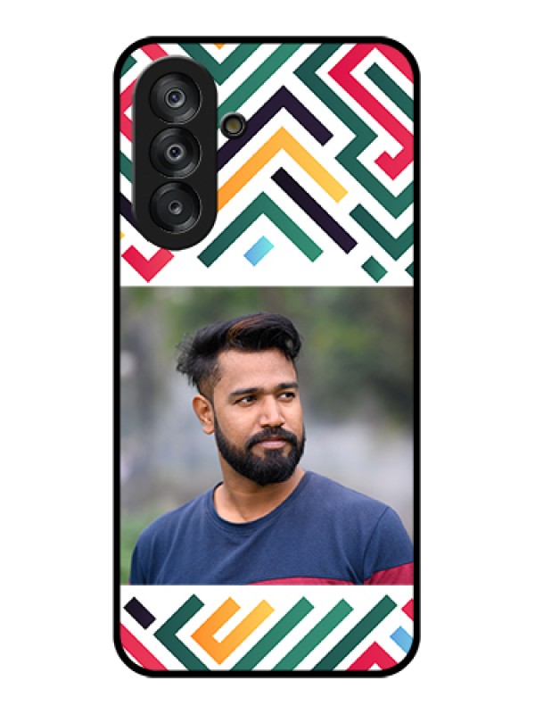 Custom Samsung Galaxy M17 5G Custom Metal Phone Case - Colorful Maze Pattern Design