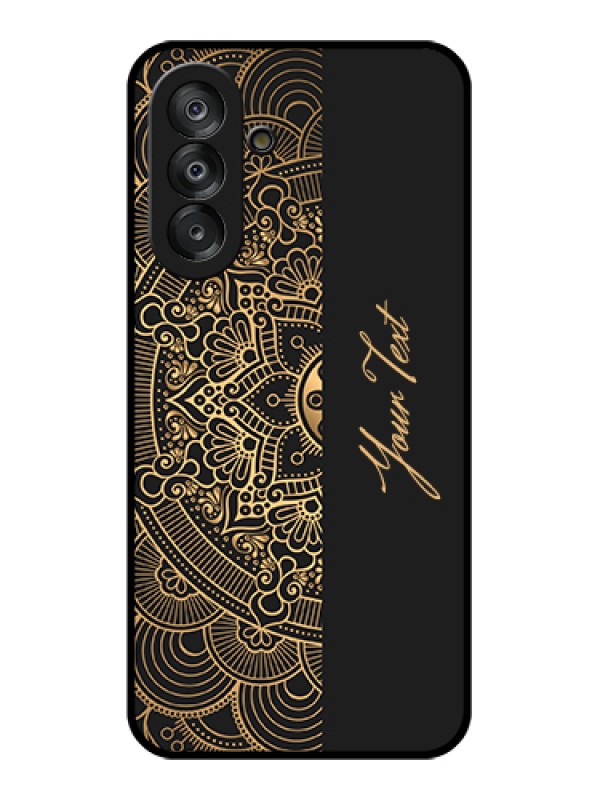 Custom Samsung Galaxy M17 5G Custom Metal Phone Case - Mandala Art With Custom Text Design