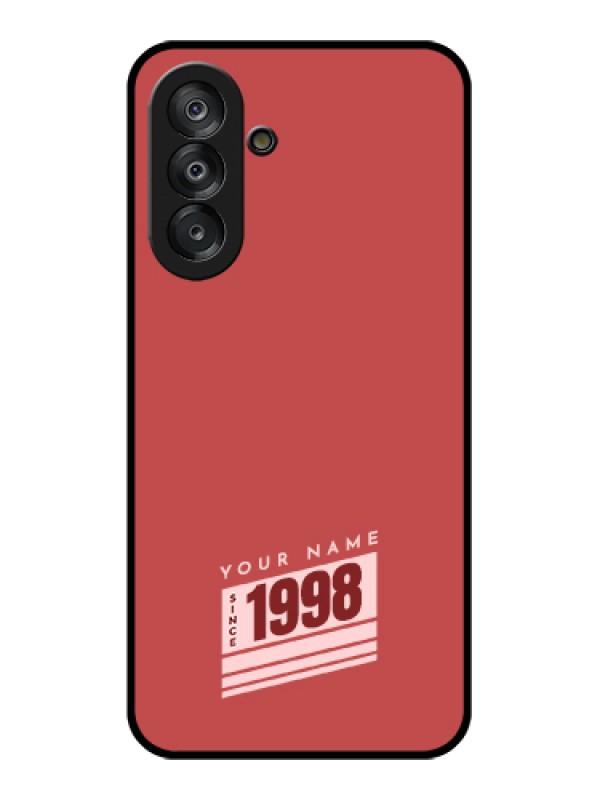 Custom Samsung Galaxy M17 5G Custom Metal Phone Case - Red Custom Year Of Birth Design