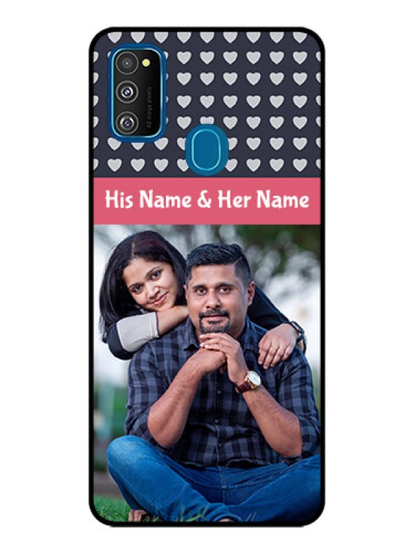 Custom Galaxy M21 2021 Custom Metal Phone Case - Love Symbols Design