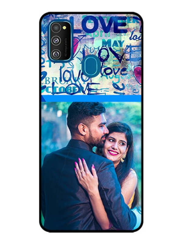 Custom Galaxy M21 2021 Custom Metal Phone Case - Colorful Love Design