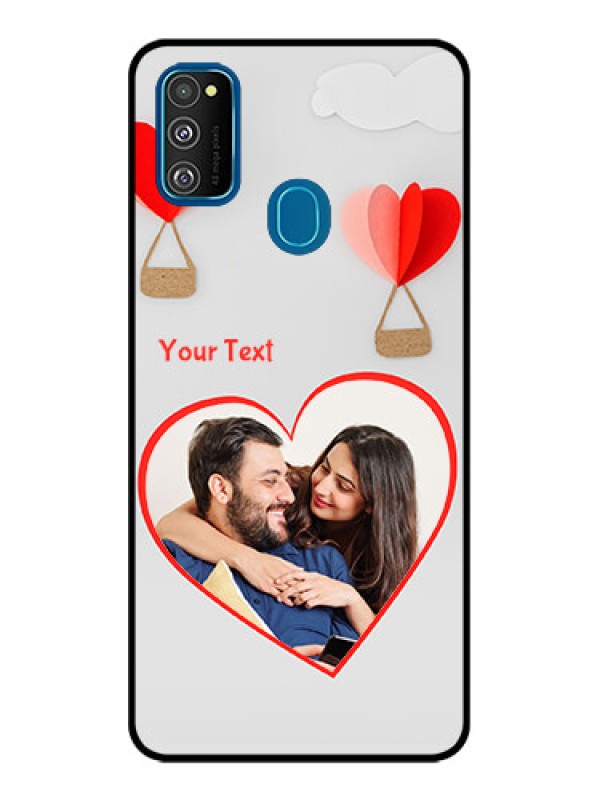 Custom Galaxy M21 2021 Custom Metal Phone Case - Parachute Love Design