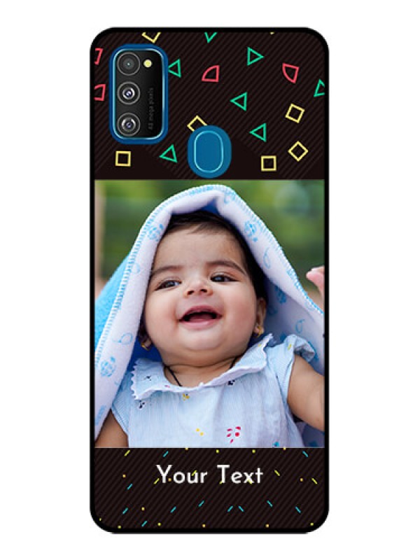 Custom Galaxy M21 2021 Custom Metal Phone Case - With Confetti Birthday Design