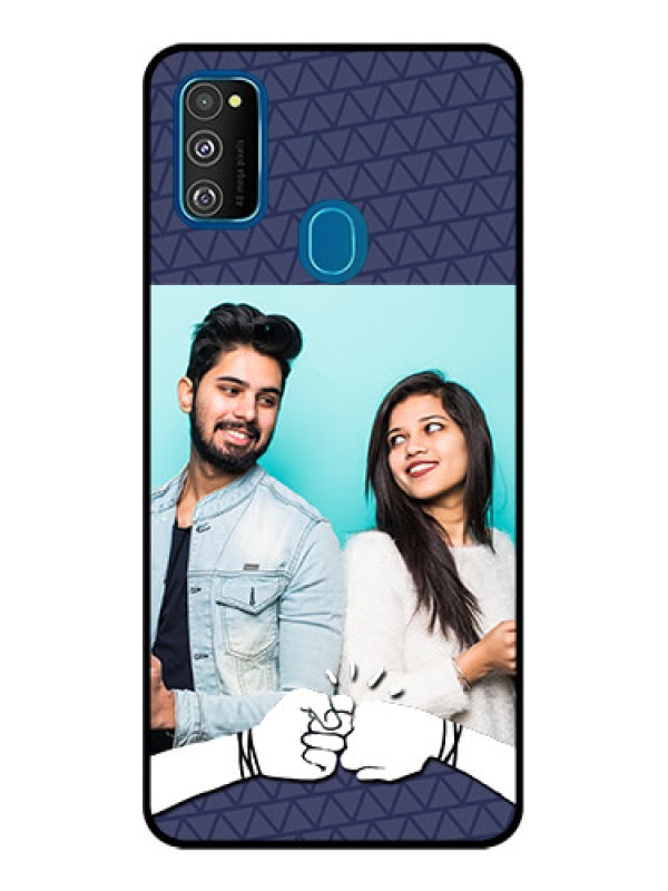 Custom Galaxy M21 2021 Custom Metal Phone Case - With Best Friends Design