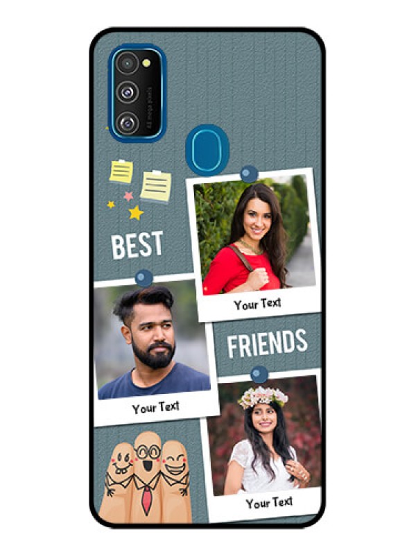 Custom Galaxy M21 2021 Custom Metal Phone Case - Sticky Frames And Friendship Design