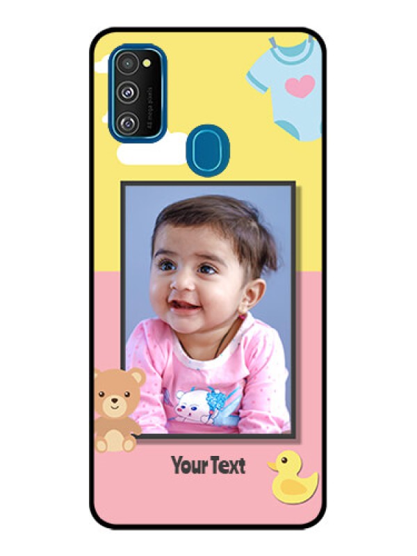 Custom Galaxy M21 2021 Custom Metal Phone Case - Kids 2 Color Design
