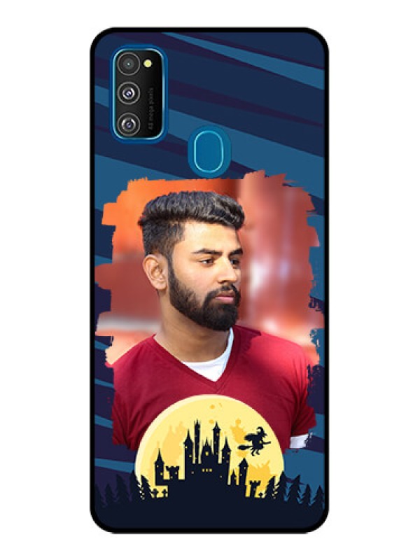 Custom Galaxy M21 2021 Custom Metal Phone Case - Halloween Witch Design