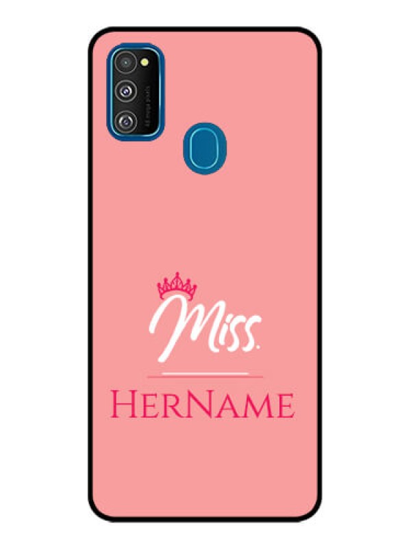Custom Galaxy M21 2021 Custom Metal Phone Case - Mrs With Name Design