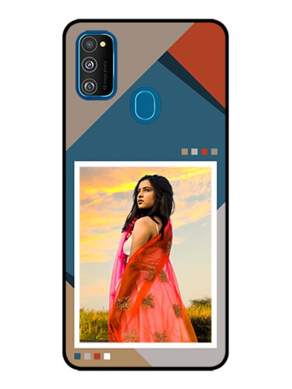 Custom Galaxy M21 2021 Custom Metal Phone Case - Retro Color Pallet Design