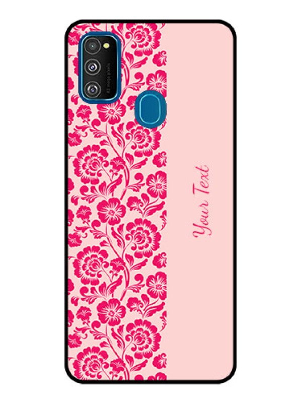 Custom Galaxy M21 2021 Custom Metal Phone Case - Attractive Floral Pattern Design