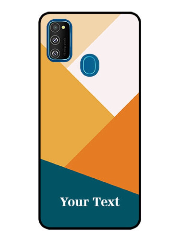 Custom Galaxy M21 2021 Custom Metal Phone Case - Stacked Multi - Colour Design