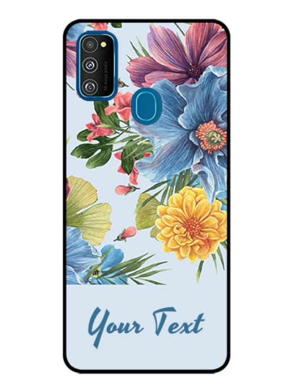 Custom Galaxy M21 2021 Custom Metal Phone Case - Stunning Watercolored Flowers Painting Design