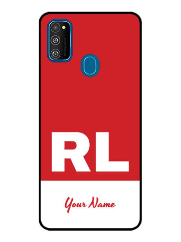 Custom Galaxy M21 2021 Custom Metal Phone Case - Dual Tone Custom Text Design