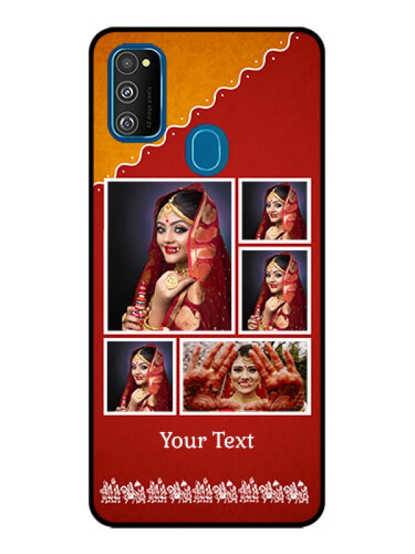 Custom Galaxy M21 Custom Metal Phone Case - Wedding Pic Upload Design