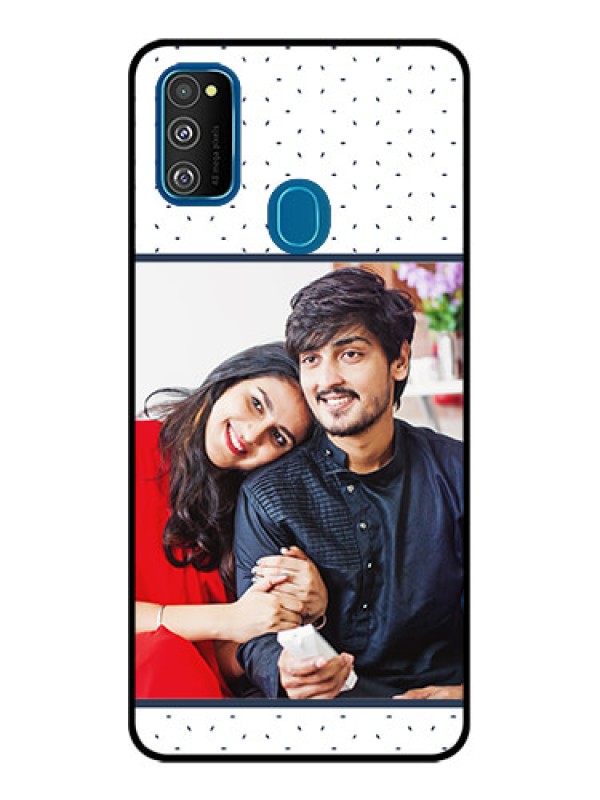 Custom Galaxy M21 Custom Metal Phone Case - Premium Dot Design