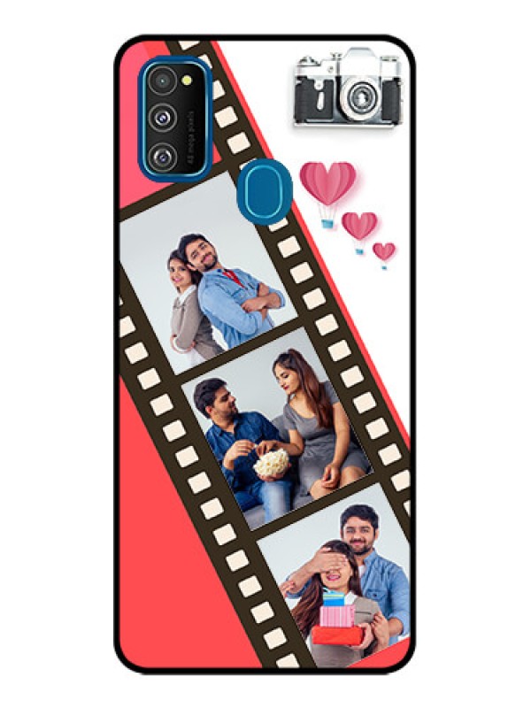 Custom Galaxy M21 Custom Metal Phone Case - 3 Image Holder With Film Reel