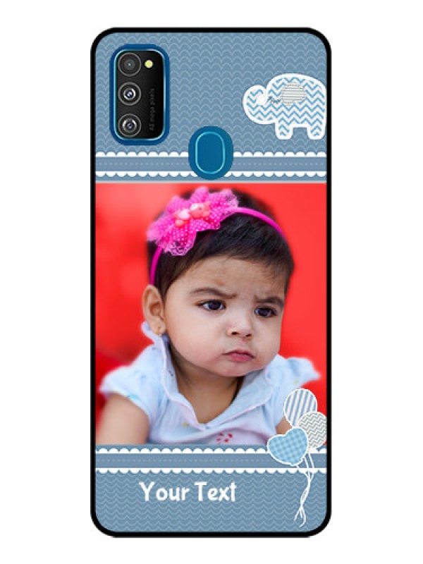 Custom Galaxy M21 Custom Metal Phone Case - With Kids Pattern Design