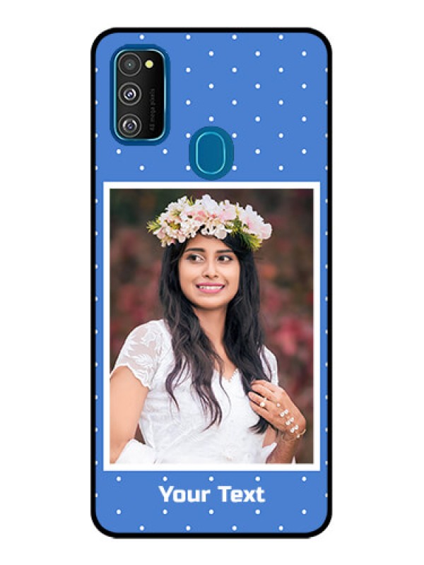 Custom Galaxy M21 Custom Metal Phone Case - Polka Dots Design